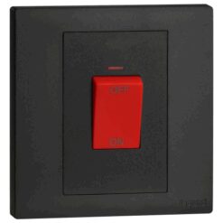 Công tắc 2 cực một chiều 45A có LED hiển thị - Obria Black