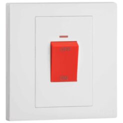 Công tắc 2 cực một chiều 45A có LED hiển thị - Obria Màu Trắng