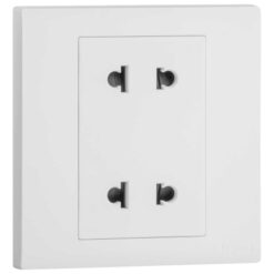 Ổ cắm đôi 2 chấu- Obria Màu Trắng