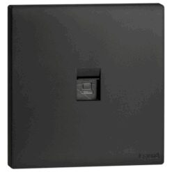 Ổ cắm mạng đơn RJ45 cat.6 - Obria Black
