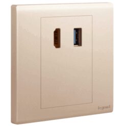 Ổ cắm HDMI & USB dữ liệu - Obria Rose Gold
